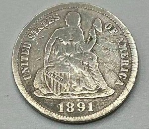 1891 Seated Liberty Dime