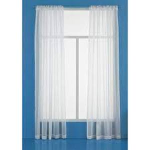 Set of 3 1pc Sheer Window Curtain Panel White - Room Essentials-60W x 63L