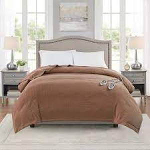 Knitted Micro Fleece Electric Heated Bed Blanket - Beautyrest-King-Brown