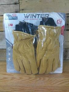 Durable Cowhide Work Gloves - Large - 2 pack
