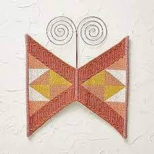 24 x 24 Oversized Woven Butterfly Decorative Wall Sculpture Brown - Opalhouse