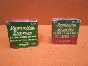 (2) Boxes Remington 20 ga Shotgun Shells