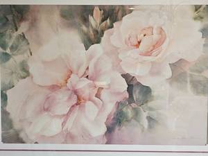 lot 53 image: Rose Blossoms Watercolor Print from Jean Bonine Signed & Numbered