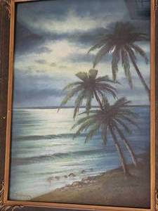 lot 125 image: Vintage Palm Pastel by A. Gunderson