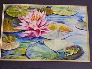 lot 126 image: Water Lily Watercolor from S. Fisher