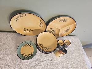 lot 127 image: Crate & Barrel Kalamata Pattern Set