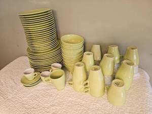 lot 81 image: Rugged Green Ikea Table Service
