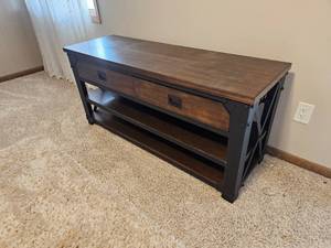 lot 15 image: Bayside Furnishings Industrial TV Console