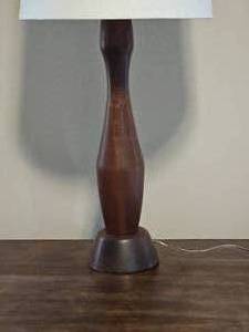 lot 89 image: Modern Contemporary Wooden Table Lamp