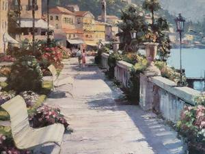 lot 65 image: Idyllic Seaside Fine Art Print - Howard Behrens - Bellagio Promenade