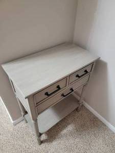 lot 96 image: Chic Modern Grey Side Table