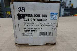 lot 371 image: 24 PFERD 3 x .035 Die Grinder Cut Off Wheels