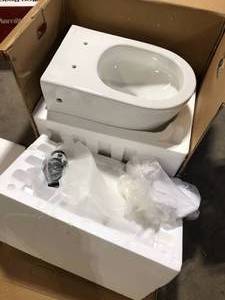 Swiss Madison St. Tropez Wall Hung Elongated Toilet Bowl Only in Glossy White Customer Returns See Pictures