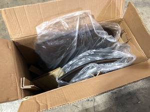 HOMESTOCK Fabric Adjustable Height Ergonomic Executive Office Chair in Brown with Arms Customer Returns See Pictures