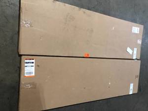 Lot of 2 Hampton Bay 24 in. W x 84 in. H Refrigerator End Panel in Satin WhiteCustomer Returns See Pictures