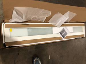 24 in x 80.25 in. Iron Age 1-Lite Tempered Frosted Glass MDFInterior French Door by TRUporte Customer Returns See Pictures