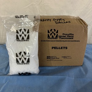 lot 54 image: 1 Case (6 bags, 1 pound each) NEW Waxwel 11-1750-6 Pastilles Unscented Paraffin Beads Bath Refills