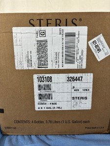 lot 60 image: MSRP $500  2 Cases (4 each case) NEW Steris 103108 1-Gallon Hinge-Free Non-Corrosive Non-Silicone Based Instrument Lubricant - Great For Mechanics &amp More