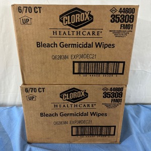 lot 65 image: 2 Cases (6 each) NEW of Clorox Healthcare Ready-to-Use One-Step Cleaner Disinfectant Bleach Germicidal Wipes - Expiration 1221