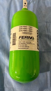 lot 16 image: $$$ NEW Ferno by Spiracle Technology&nbspT10205 DOT-SP 10915-3000 FERNO2 Oxygen Gas Cylinder