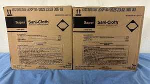 lot 26 image: 2 Cases (12 containers each, 160 each) PDI Q55172 6 x 6.75 Super Sani-Cloth Germicidal Disposable Wipe - Large Canister - Expiration 1025