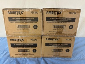 lot 35 image: WOW 4 Cases (300 each per case) NEW Ambitex PSC3XL Water Resistant Anti-Skid Shoe Covers - Size XL Blue