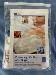 lot 125 image: Lot of 25 NEW UCLA Health&nbspShower Kits with Chlorhexidine Gluconate (CHG) soap to prevent infection - Expiration 0322