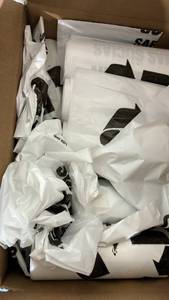 lot 131 image: 1 Case (240 each) NEW Medline RDWL38B Single-Use Soiled Linen Liners V with Label and Recycle Symbol - White -&nbspWorks Great With Portable Hampers.