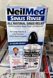 lot 6 image: Lot of 30 NEW NeilMed Sinus Rinse by Dr. Mehta All Natural Sinus Relief Soothing Saline Solution - 8 oz. Squeeze Bottles and Premixed Packets - Expiration 827 - See Youtube For More Info