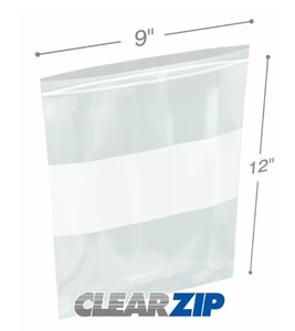 lot 127 image: $$$ Lot Of 1800 Clear Heavy Plastic Bags 4ml With White Block (Use Markers To Label) Reclosable Zippered Top 9 X 12 Storage Baggies - A Crafters Or Organizers Dream Lot