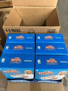 lot 104 image: 1 Case (6 boxes - 6 per box total 36 erasers per case) NEW Mr. Clean 79009 6-Pack Magic Eraser Original&nbsp