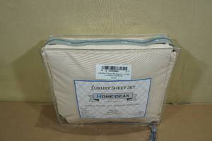 lot 3 image: Home Ideas 6 Piece Bed Sheet Set -Queen, Biege