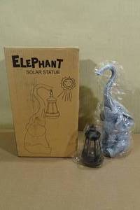 lot 45 image: 11 Elephant Solar Light Statue