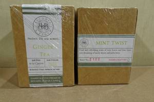 lot 82 image: Begonia and Bench Candles -Ginger Tea & Mint Twist