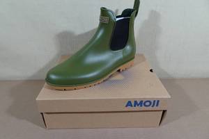 lot 153 image: Amoji Unisex Ankle Chelsea Rain Short Rubber Boots -Size 12