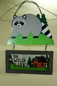 lot 162 image: The Wild Life Hanging Metal Sign