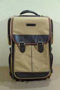 lot 168 image: Eddie Bauer Rolling Canvas & Leather Suitcase 24x14x10
