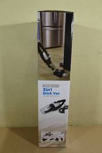 lot 175 image: Black  Decker 3-In-1 Stick Vacuum