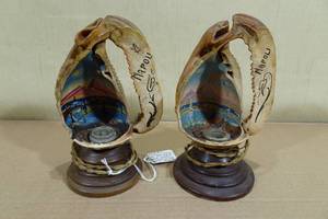 lot 177 image: Antique Handmade Shell Light - Napoli Italy