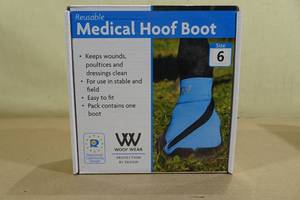 lot 187 image: Woof Wear Reusable Medical Hoof Boot -Size 6