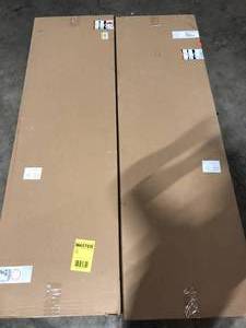 Lot of 2  Hampton Bay 24 in. W x 84 in. H Refrigerator End Panel Kit in Medium Oak  Customer Returns See Pictures