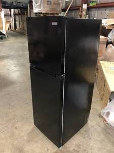 Vissani 10.1 cu. ft. Top Freezer Refrigerator in Black Slight Damage Customer Returns See Pictures