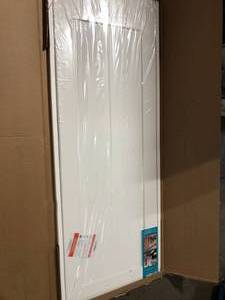 eightdoors 30 in. x 80 in. x 1-38 in. Shaker White Primed 1-Panel Solid Core Wood Interior Slab Door  Customer Returns See Pictures