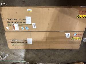 Lot of 2 International Concepts Brooklyn 60 in. Unfinished Wood 5 Shelf Standard Bookcase with Adjustable Shelves  Customer Returns See Pictures