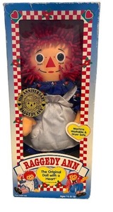lot 1 image: Raggedy Ann Plush Doll from the 1996 Vintage