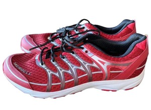 lot 4 image: Merrell Mens 10 Mix Master Move Crimson Minimalist Trail Red Sneakers Brand New
