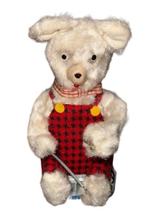 lot 9 image: Vintage Alps Cragstan Fishing Polar Bear w Box Eyes Light Up
