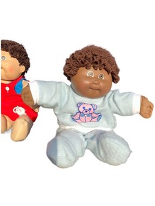lot 20 image: 1980s Cabbage Patch Kids AA Boy Doll In His PJs & CA Ruben In Corduroy Jumper