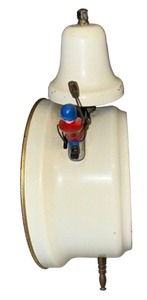 lot 50 image: Vintage Wind Up Alarm Clock Bradley Busy Boys w Bell Chime, West Germany