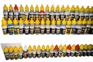 lot 102 image: Ammo by Mig Jimenez Acrylic Paint LOT OF 100 Bottles Variety Of Colors NEW
